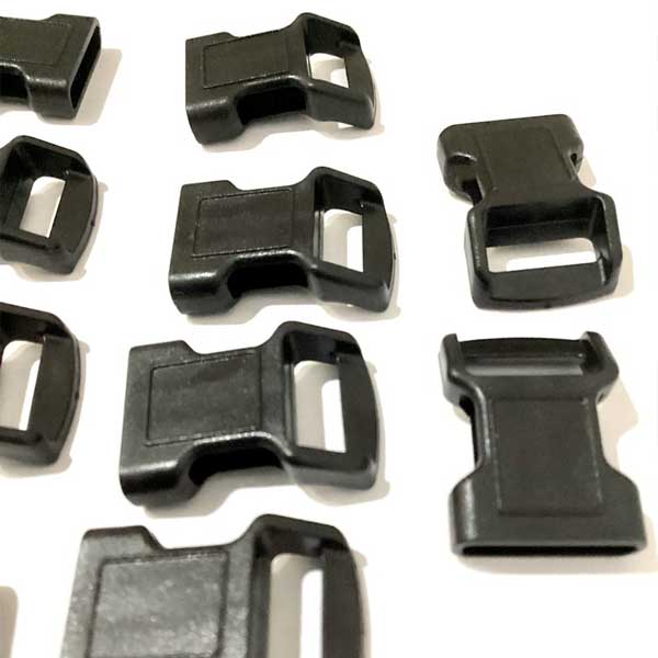 Black 10mm Weather Resistance Plastic Side Squeeze Release Buckle