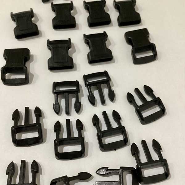Black 10mm Weather Resistance Plastic Side Squeeze Release Buckle