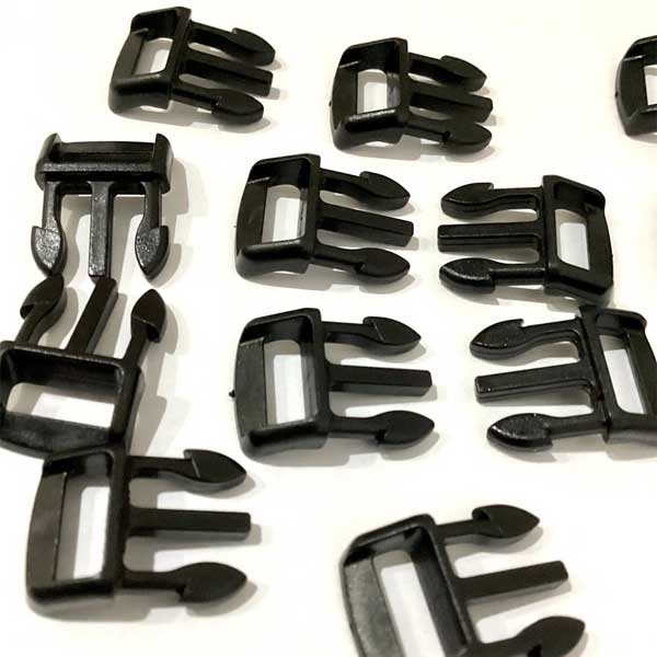Black 10mm Weather Resistance Plastic Side Squeeze Release Buckle