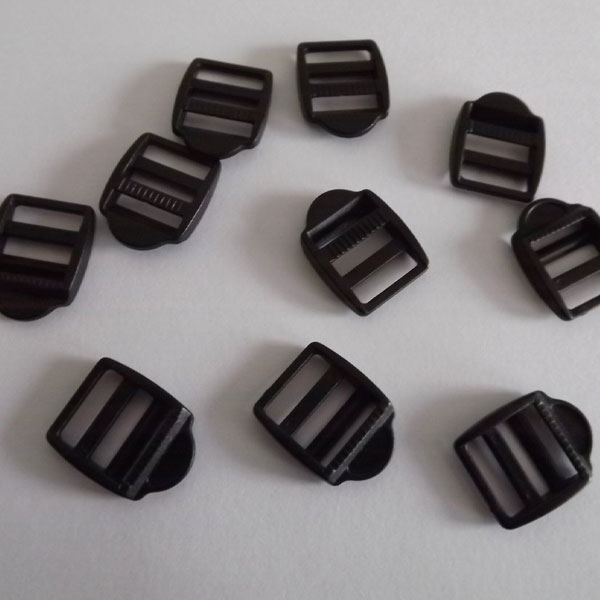 15mm Black Plastic Secure Ladderlock Mechanism Buckles