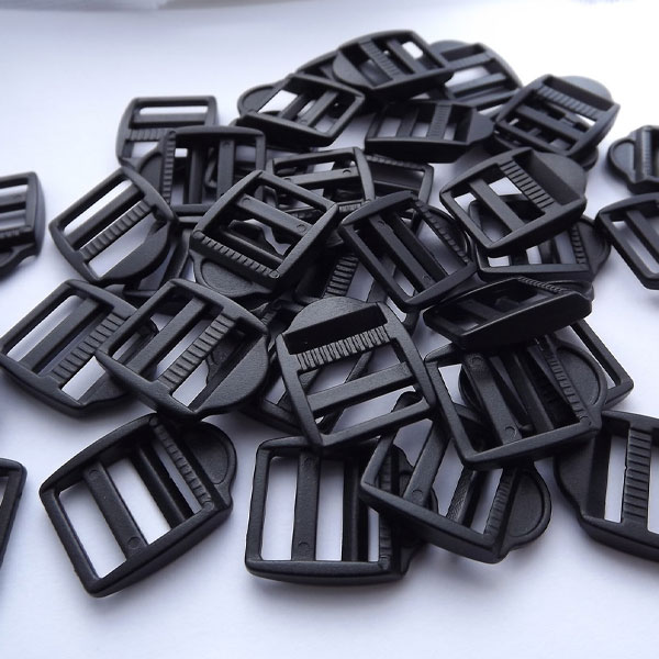 15mm Black Plastic Secure Ladderlock Mechanism Buckles