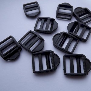 15mm Black Plastic Secure Ladderlock Mechanism Buckles