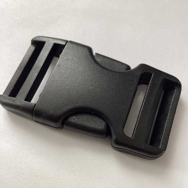 Durable Plastic Side Release Dual Adjust Black Buckles - 25mm