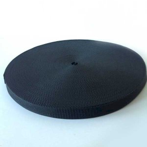 Black Hard-Wearing 30mm Polypropylene Webbing Strap