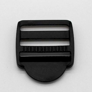 Compact & Lightweight 38mm Plastic Ladderlock Black Buckles