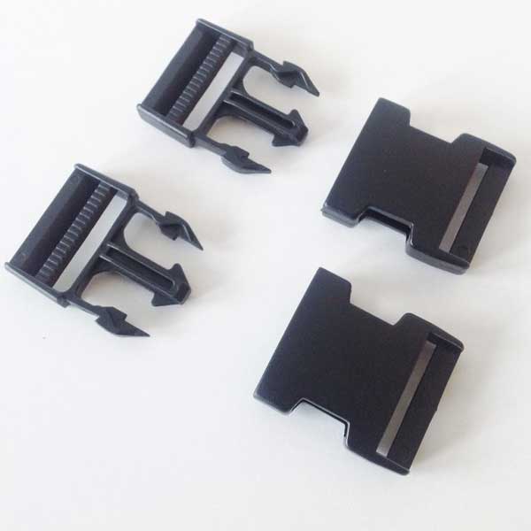 38mm Black Plastic Side Release Buckles RX for Long-Lasting Performance 