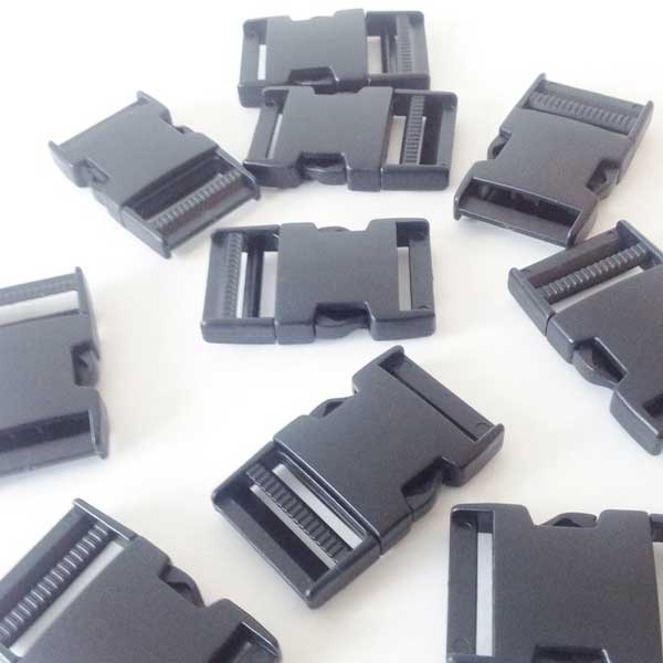 38mm Black Plastic Side Release Buckles RX for Long-Lasting Performance 