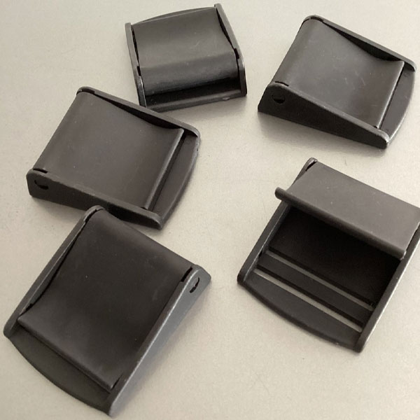 Weather Resistance 50mm Black Plastic Cam Lever Flap Buckle