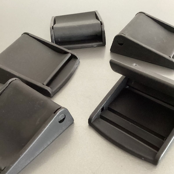 Weather Resistance 50mm Black Plastic Cam Lever Flap Buckle