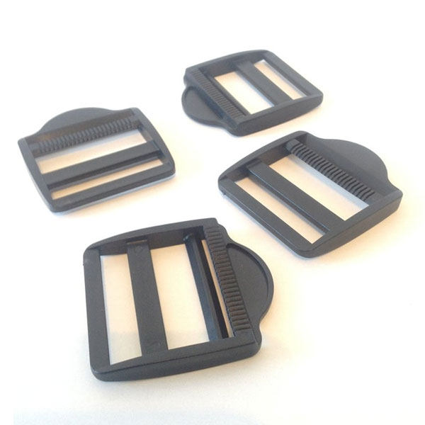 Secure & Lightweight 50mm Plastic Ladderlock Mechanism Black Buckles 