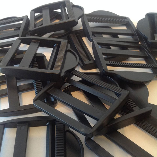 Secure & Lightweight 50mm Plastic Ladderlock Mechanism Black Buckles 
