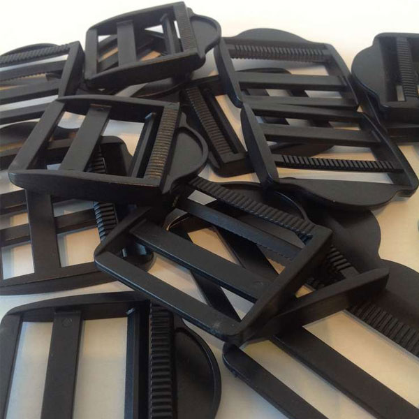 Secure & Lightweight 50mm Plastic Ladderlock Mechanism Black Buckles 