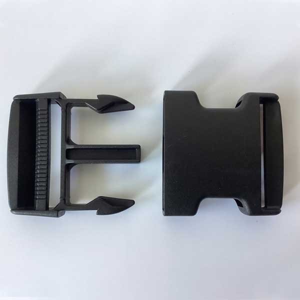 Black 50mm Plastic Side Release mechanism Buckles RX