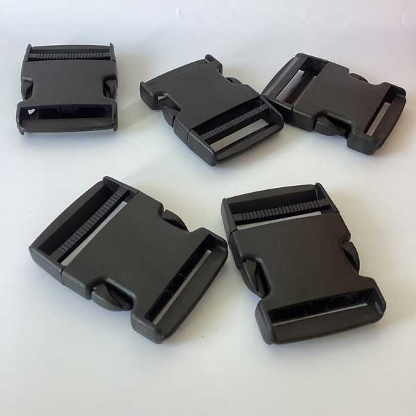 Black 50mm Plastic Side Release mechanism Buckles RX