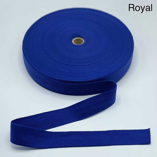 Herringbone Acrylic Twill Cotton Webbing Tape Sew Strap - 1m Long 