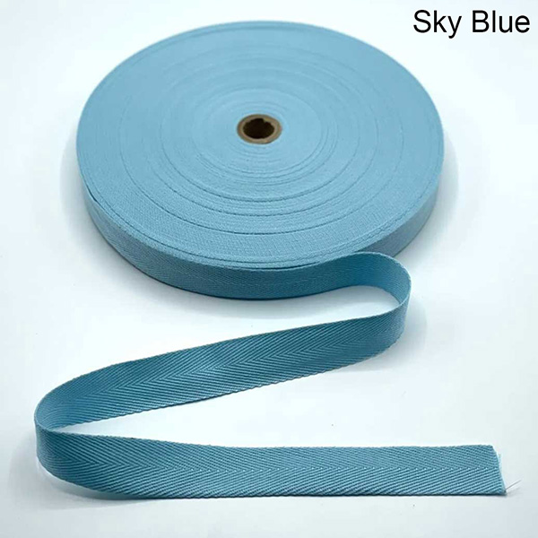 Herringbone Acrylic Twill Cotton Webbing Tape Sew Strap - 1m Long 