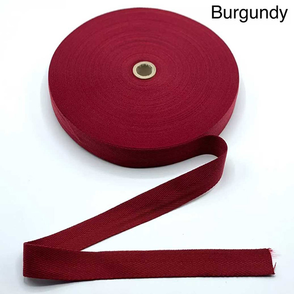 Herringbone Acrylic Twill Cotton Webbing Tape Sew Strap - 1m Long 