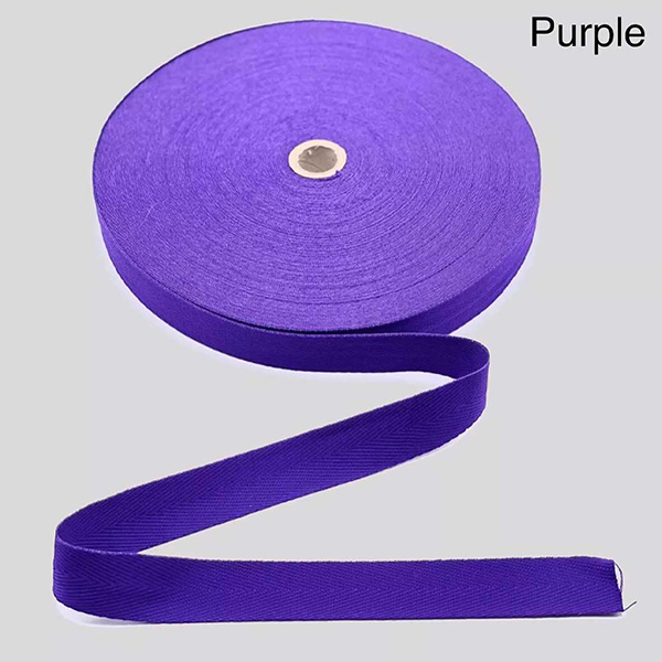 Herringbone Acrylic Twill Cotton Webbing Tape Sew Strap - 1m Long 