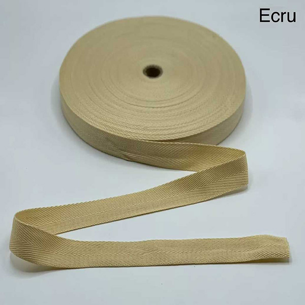 Herringbone Acrylic Twill Cotton Webbing Tape Sew Strap - 1m Long 
