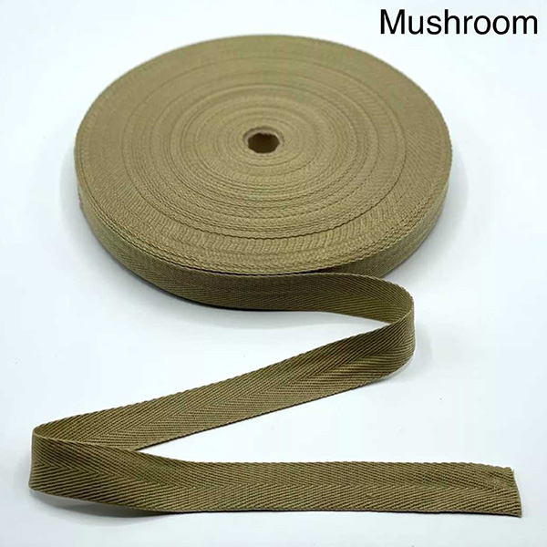 Herringbone Acrylic Twill Cotton Webbing Tape Sew Strap - 1m Long 